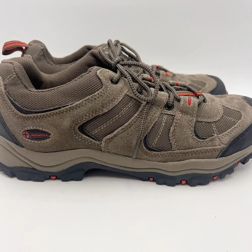 Nevados Mens Boomerang ll Low Hiking Sneakers US 13 Brown Red Suede GUC